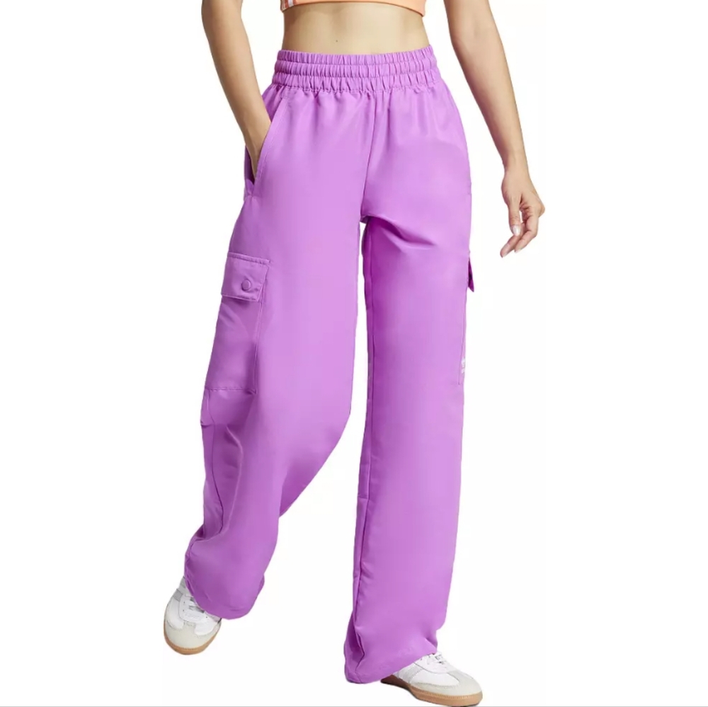adidas Originals Loose Fit Woven Purple Burst Cargo Pants
